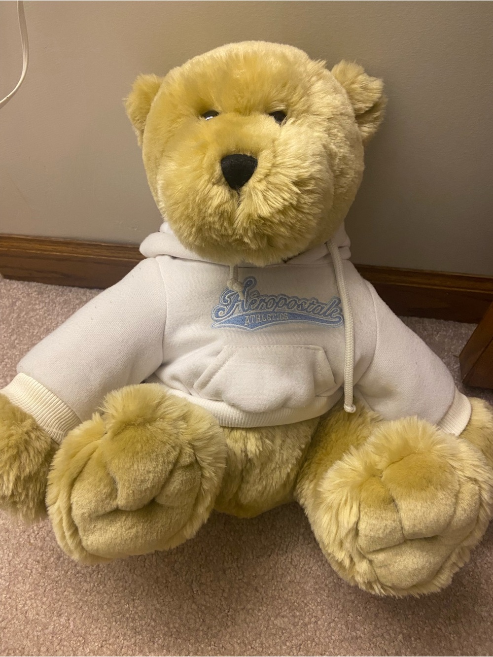RARE 2000s Aeropostale Plush Teddy in Light Tan Fur with White Tag